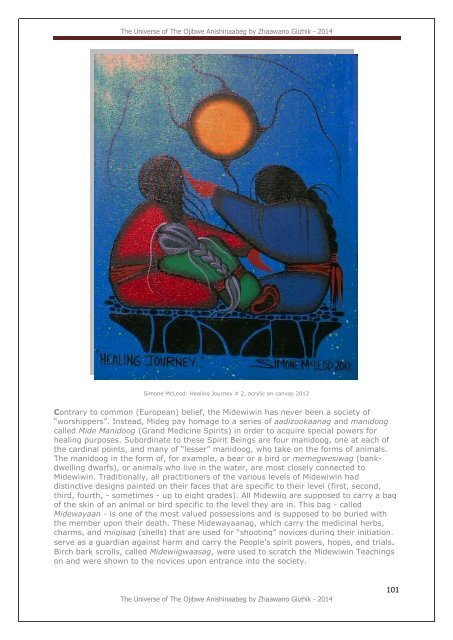 The Universe Of The Ojibwe Anishinaabeg, an illustrated glossary by Zhaawano Giizhik*