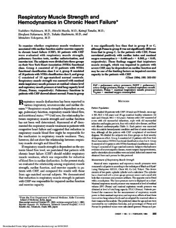 Respiratory Muscle Strength and