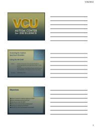 Using the M-CHAT (PDF) - VCU Autism Center for Excellence