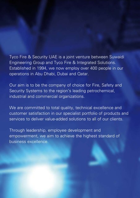 Total Solutions Providers for Fire & Security Systems - Tyco Fire ...