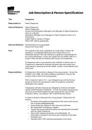 Chaperone Job Description & Person Specification - Youth Music ...