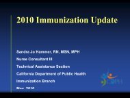 Sandra Jo Hammer - California Immunization Coalition