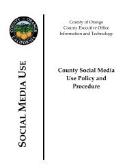 Social Media Policy - Orange County