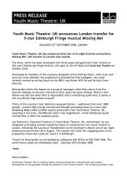 Missing Mel London - Youth Music Theatre UK