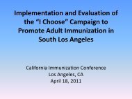 CIC-Summit-2011-2D-i.. - California Immunization Coalition