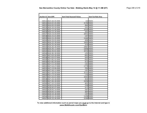 San Bernardino County Online Tax Sale - Bidding Starts May 12 ...