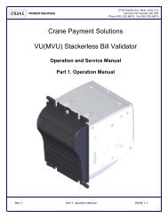 Crane Payment Solutions VU(MVU) Stackerless Bill ... - Moneytech