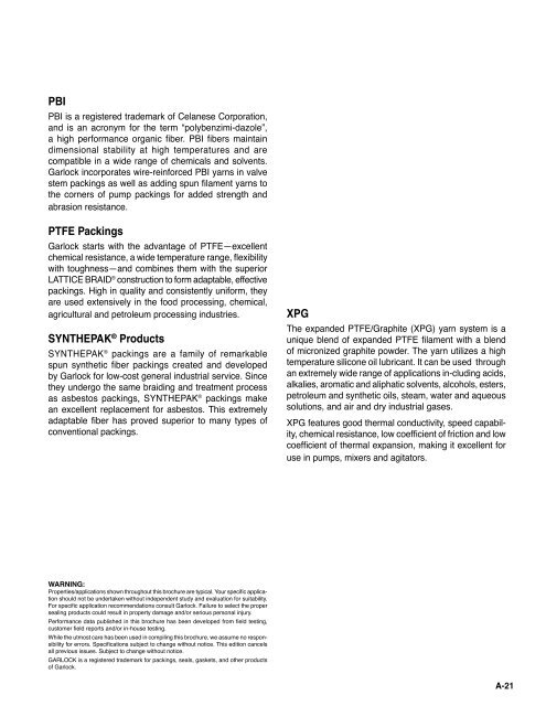 Compression Packing Technical Manual - RevBase