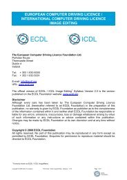 ECDL / ICDL Image Editing Syllabus 2.0 - ECDL Foundation