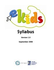 E-Kids Syllabus (Cyprus) - ECDL Cyprus