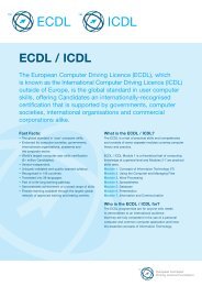 ECDL Info Sheet - ICDL