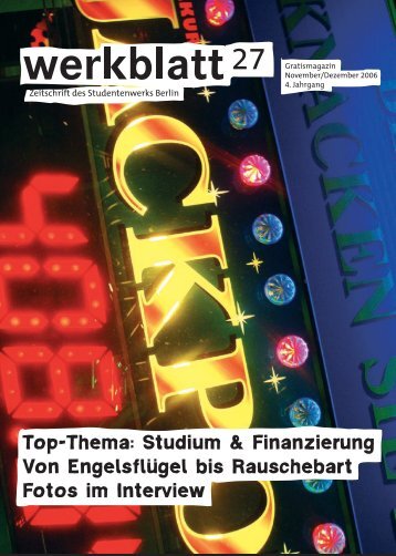 Top-Thema: Studium & Finanzierung Von ... - Studentenwerk Berlin