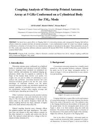 Coupling Analysis of Microstrip Printed Antenna ... - khaledelleithy.org