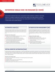 Enterprise Single Sign On Manager (E-SSOM) - Tools4Ever.com