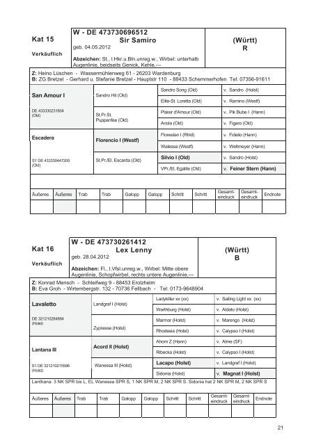 Freilaufwettbewerb und Ponykörung am 15. März in Marbach