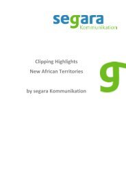 Clipping Highlights New African Territories by segara Kommunikation