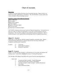 Chart of Accounts Manual - Southeast Missouri State University