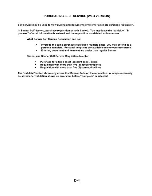 Entering Requisitions In Self Service