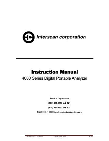 4000 Series Digital Manual - Interscan Corporation