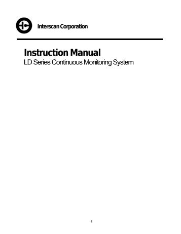 Instruction Manual - Interscan Corporation