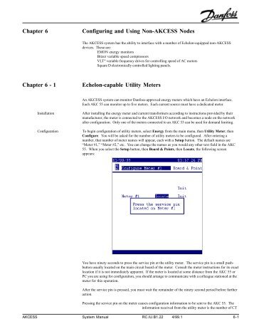 Chapter 6 Configuring and Using Non-AKCESS Nodes Chapter 6 ...