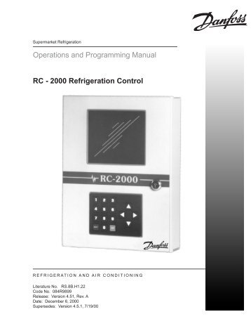RC-2000 Refrigeration Control / Operations ... - icemeister.net
