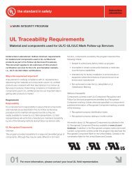 UL Traceability Requirements