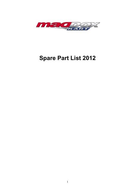 Spare Part List 2012