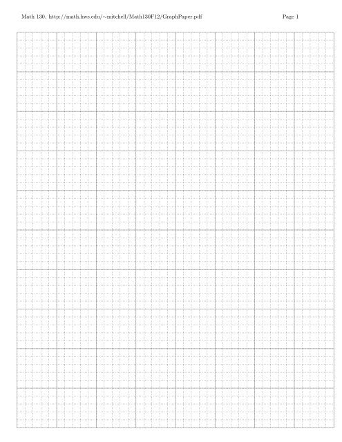 Graph paper. Print two-sided if you can!