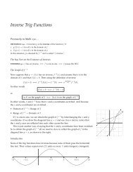 Intro to Inverse Trig Functions