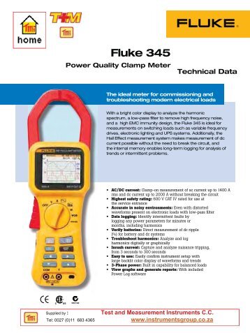 345 Fluke Clamp Meter - Test and Measurement Instruments CC