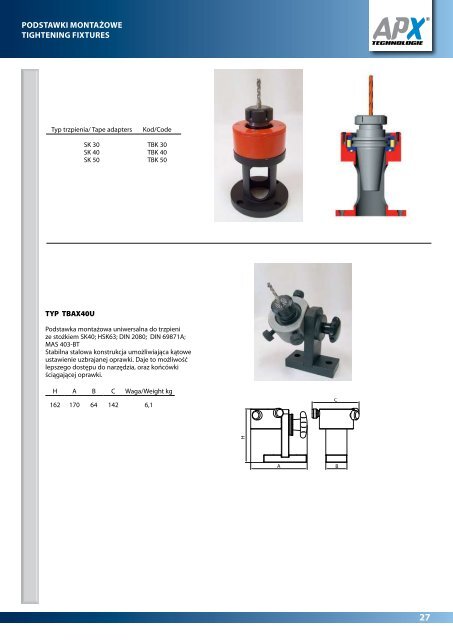 Katalog wyrobÃ³w APX w wersji pdf.