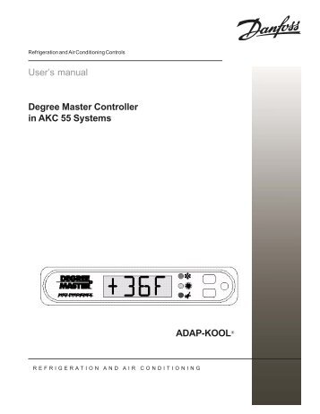 User's manual Degree Master Controller in AKC 55 Systems ADAP ...