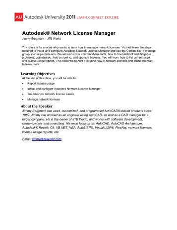 CM3943 - AutodeskÂ® Network License Manager.pdf - JTB World