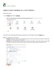 ADDING FAMILY MEMBERS TO A CLIENT PROFILE - Cerenade