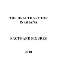 THE HEALTH SECTOR IN GHANA FACTS AND FIGURES 2010