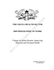Annual Programme of Work 2009 - Ministry of Health