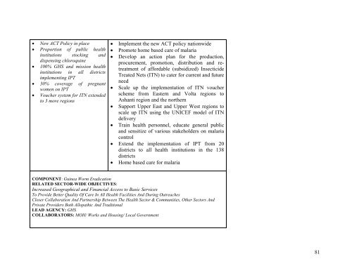 Annual Programme of Work 2005 - Ministry of Health