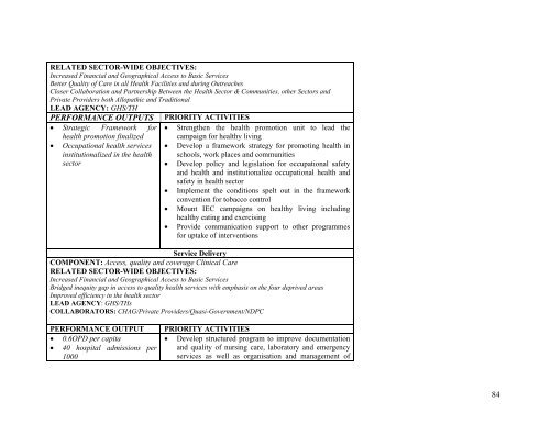 Annual Programme of Work 2005 - Ministry of Health