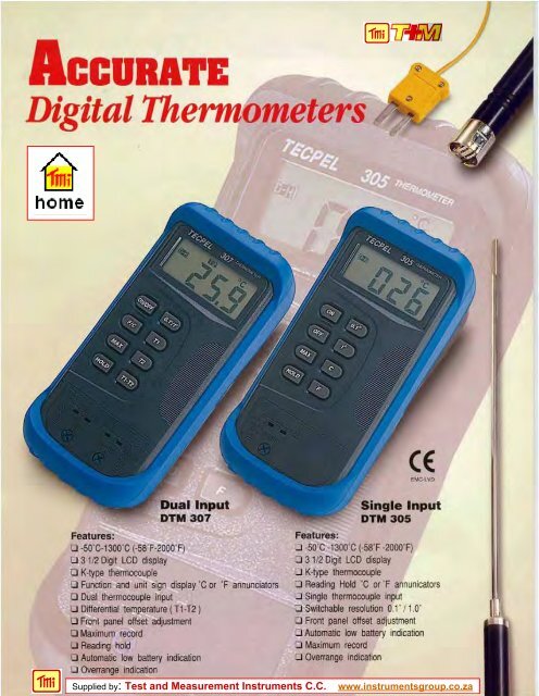 DTM-305 - Test and Measurement Instruments CC