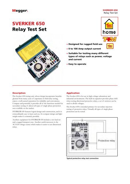 SVERKER 650 Relay Test Set - Test and Measurement Instruments ...