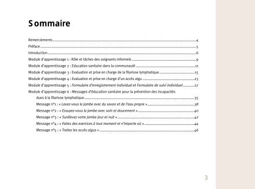 Evaluation et prise en charge de la filariose lymphatique