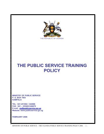 the public service training policy - Uganda Communications ...