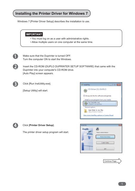 Installing The Printer Driver For Windows 7 Indd