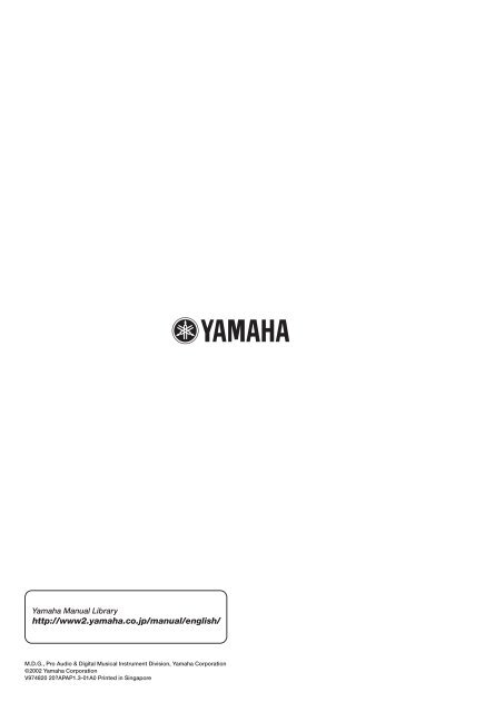 Procedimiento - Yamaha