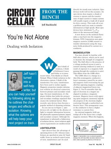 You're Not Alone: Dealing with Isolation (.pdf) - NVE Corporation