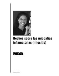 Hechos sobre las miopatias inflamatorias (miositis) - MDA