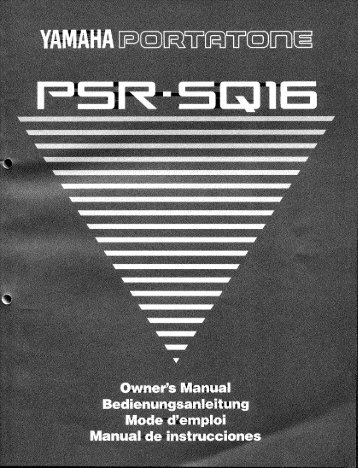 PSR-SQ16 FEATURES - Yamaha