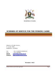 SCHEMES OF SERVICE FOR THE NURSING CADRE