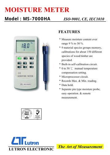 MOISTURE METER - Test and Measurement Instruments CC